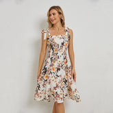 Kleid mit Camisole-Trägern und Print